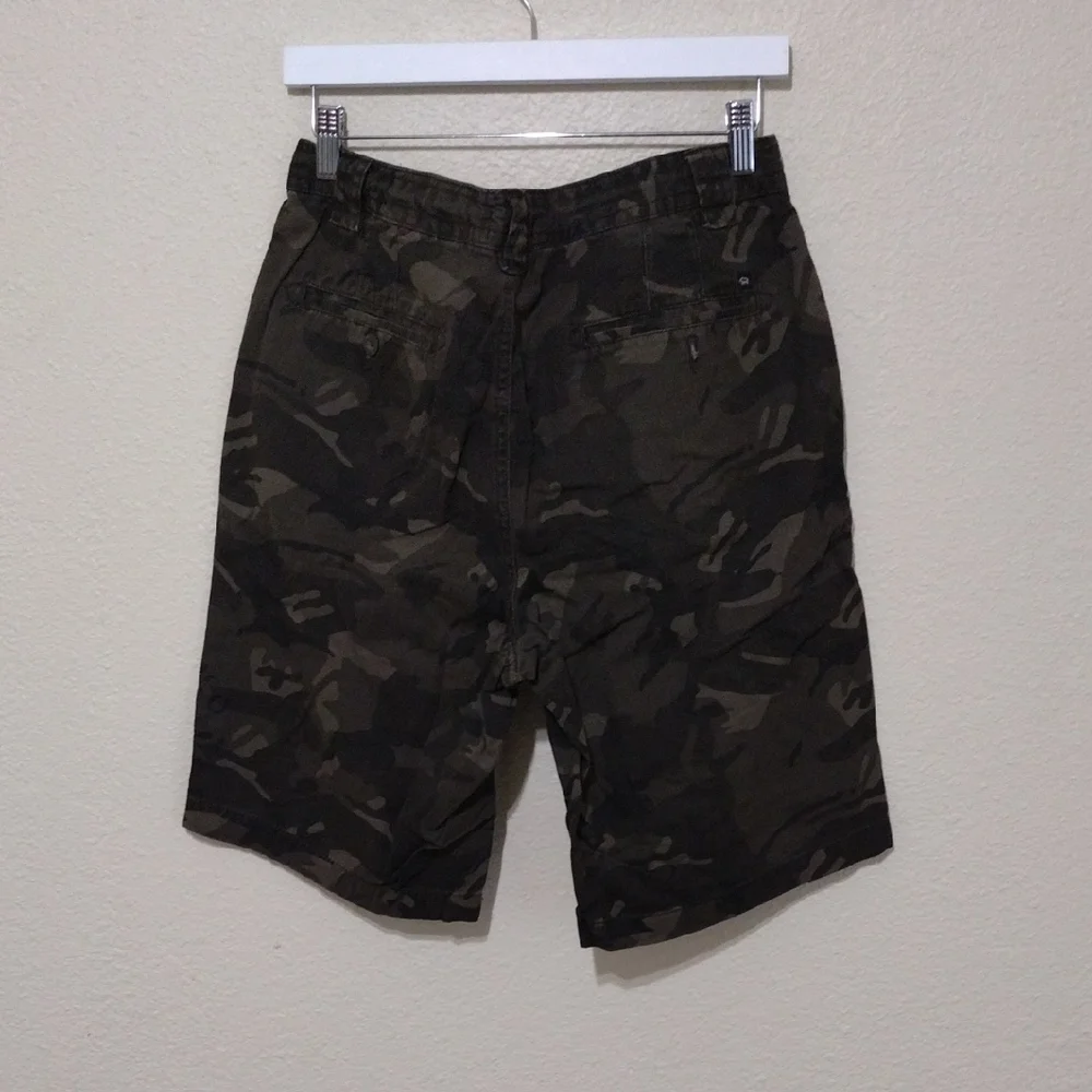 Buffalo David Bitton Green and Black Flat Front Shorts - Picture 9 of 11